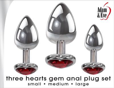 A+e:3 Heart Gem Plug Set