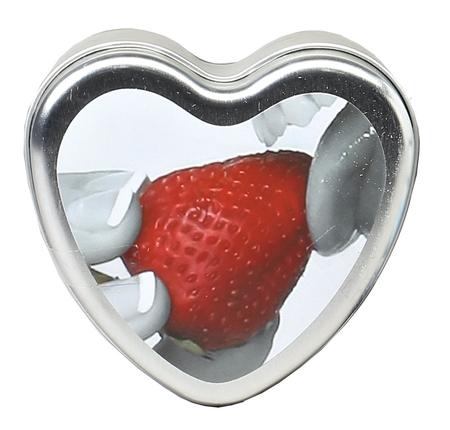 Strawberry Edible Heart Candle 4oz