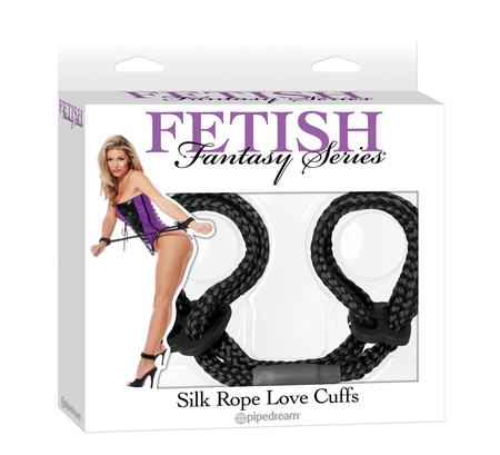 Silk Rope Love Cuffs-blk